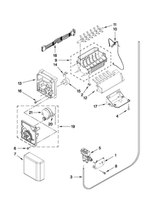 Icemaker Parts Diagram and Parts List for MSB26C4XYM00  Maytag Refrigerator
