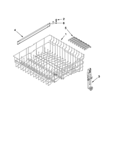 Upper Rack And Track Parts Diagram and Parts List for MDBH949AWQ4  Maytag Dishwasher