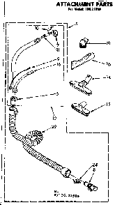 Attachment Parts Diagram and Parts List for 11621980  Kenmore Canister Vacuum