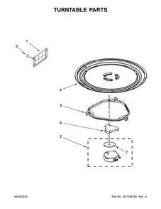 Turntable Parts Diagram and Parts List for AMV1150VAS6  Amana Microwave