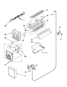 Icemaker Parts Diagram and Parts List for MSD2559XEM02  Maytag Refrigerator