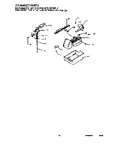 Ice Maker Diagram and Parts List for TR22S4E-P1196203WE  Amana Refrigerator
