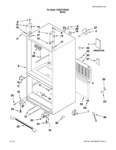 Cabinet Parts Diagram and Parts List for G32027WEKB4  Maytag Refrigerator