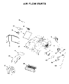 Air flow parts Diagram and Parts List for MMV5220FZ6  Maytag Microwave