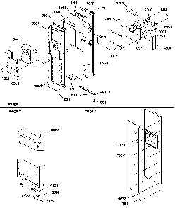 Freezer Door Diagram and Parts List for SRDE27TPW-P1190603WW  Amana Refrigerator