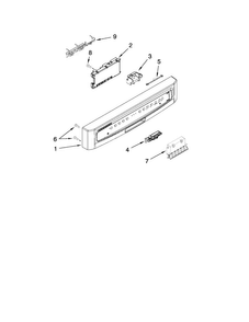 Part Location Diagram of W10401480 Whirlpool Handle - Off White