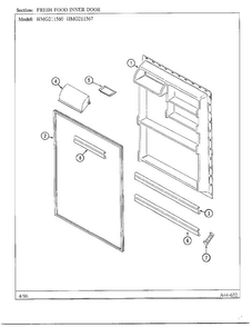 Fresh Food Inner Door Diagram and Parts List for HMG-211560  Admiral Refrigerator