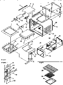 Cavity Diagram and Parts List for ARG7200L-P1143329NL  Amana Range