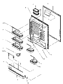 Refrigerator Inner Door Diagram and Parts List for BQ20RBW-P1161502WW  Amana Refrigerator