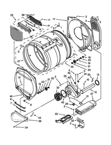 Bulkhead Parts Diagram and Parts List for 3LMEDC300YW1  Maytag Dryer