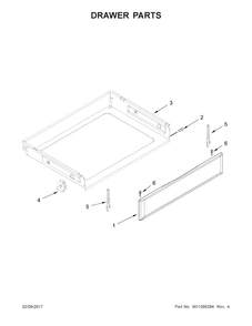 Drawer Parts Diagram and Parts List for MER6600FB0  Maytag Range