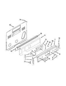 Control Panel Parts Diagram and Parts List for MER8700DB0  Maytag Range