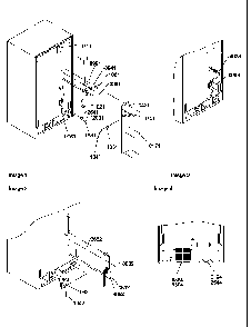 Cabinet Back Diagram and Parts List for SG521SBW-P1197002WW  Amana Refrigerator