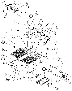 Machine Compartment Diagram and Parts List for 36271-P1121801W  Amana Refrigerator
