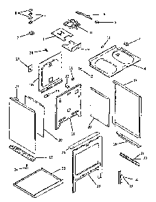 Cabinet Assy Diagram and Parts List for EST3102L-P1130629NL  Caloric Range