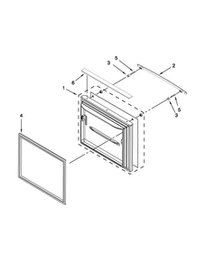 Freezer Door Diagram and Parts List for JFC2290VPY5  Jenn-Air Refrigerator