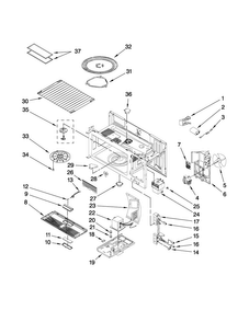 Interior And Ventilation Parts Diagram and Parts List for MMV4205BAS17  Maytag Microwave