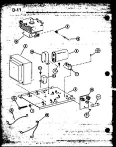 Magnetron/transformer Diagram and Parts List for CRRL-5D P75590-8M Amana Microwave