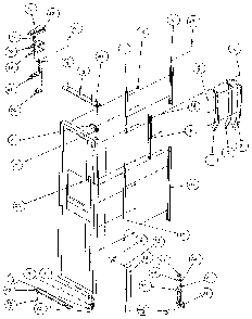 Freezer Door, Hinge, And Trim Diagram and Parts List for 36271-P1121802W  Amana Refrigerator