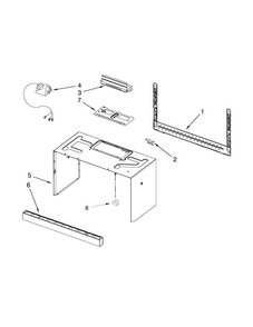 Cabinet And Installation Parts Diagram and Parts List for MMV5208WB0  Maytag Microwave