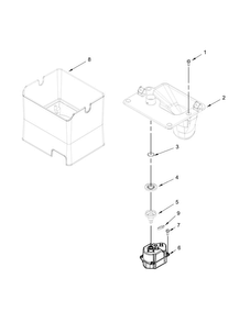 Motor And Ice Container Parts Diagram and Parts List for MFX2876DRM02  Maytag Refrigerator
