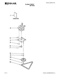 Motor And Drive Parts Diagram and Parts List for TC607X2  Jenn-Air Trash Compactor