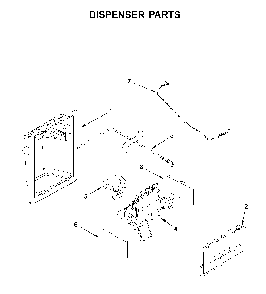 Dispenser Parts Diagram and Parts List for 10650045714  Kenmore Refrigerator