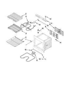 Internal Oven Parts Diagram and Parts List for JJW2827WS01  Jenn-Air Wall Oven