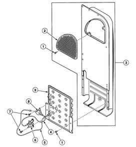Heater Assy Diagram and Parts List for SSE807QF1500  Speed Queen Dryer