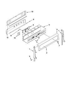 Control Panel Parts Diagram and Parts List for MET8885XB00  Maytag Range