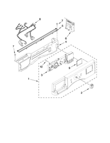Control Panel Parts Diagram and Parts List for MHWE251YL00  Maytag Washer