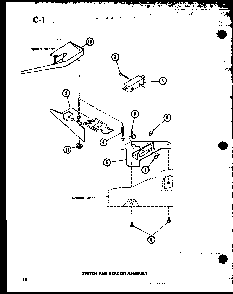 Switch And Bracket Assembly Diagram and Parts List for TAA800 P75751-7W Amana Dryer