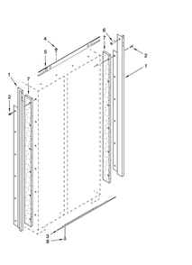 Cabinet Trim Parts Diagram and Parts List for JS42NXFXDW00  Jenn-Air Refrigerator