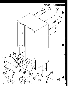 Drain And Rollers Diagram and Parts List for SBD20K-P1117701W  Amana Refrigerator