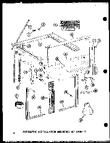 Automatic Installation Mounting Kit Diagram and Parts List for 113W-3W P54975-64R Amana Air Conditioner
