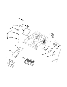 Air Flow Parts Diagram and Parts List for MMV5219DE1  Maytag Microwave