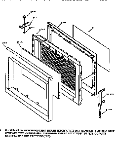 Door Diagram and Parts List for 56566201692  Kenmore Microwave
