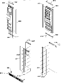 Handles,trim,toe Grille Kits Diagram and Parts List for SBDT520SW-P1185103WW  Amana Refrigerator
