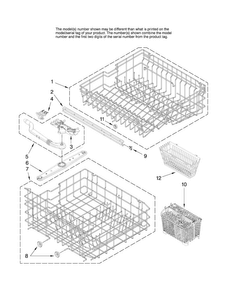 Upper And Lower Rack Parts Diagram and Parts List for MDBH955AWB2  Maytag Dishwasher