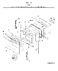Door Diagram and Parts List for 79094203316  Kenmore Range