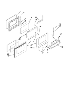 Door Parts Diagram and Parts List for MES5775BAF19  Maytag Range