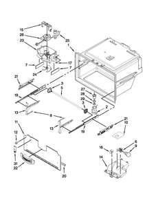 Freezer Liner Parts Diagram and Parts List for MFI2665XEB7  Maytag Refrigerator