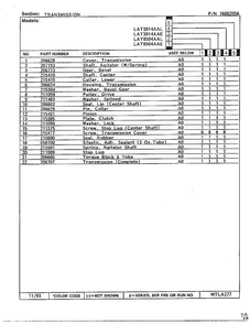 Transmission Page 2 Diagram and Parts List for LAT5804AAE  Maytag Washer