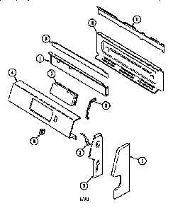 Control Panel Diagram and Parts List for MGR5730ADL  Maytag Range