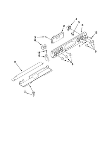 Control Panel Parts Diagram and Parts List for MES5875BCF20  Maytag Range