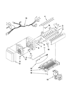 Icemaker Parts Diagram and Parts List for MFI2665XEM4  Maytag Refrigerator