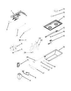 Gas Control Parts Diagram and Parts List for JGD8345ADB22  Jenn-Air Cooktop