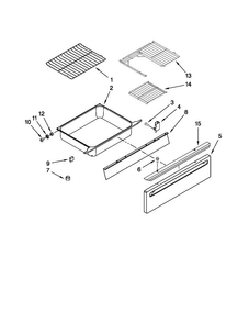 Drawer And Rack Parts Diagram and Parts List for MES5875BAS21  Maytag Range