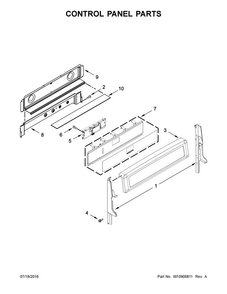 Control Panel Parts Diagram and Parts List for MGT8820DS06  Maytag Range