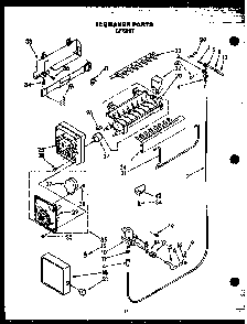 Icemaker Parts Diagram and Parts List for GFS227 MN11 Caloric Refrigerator